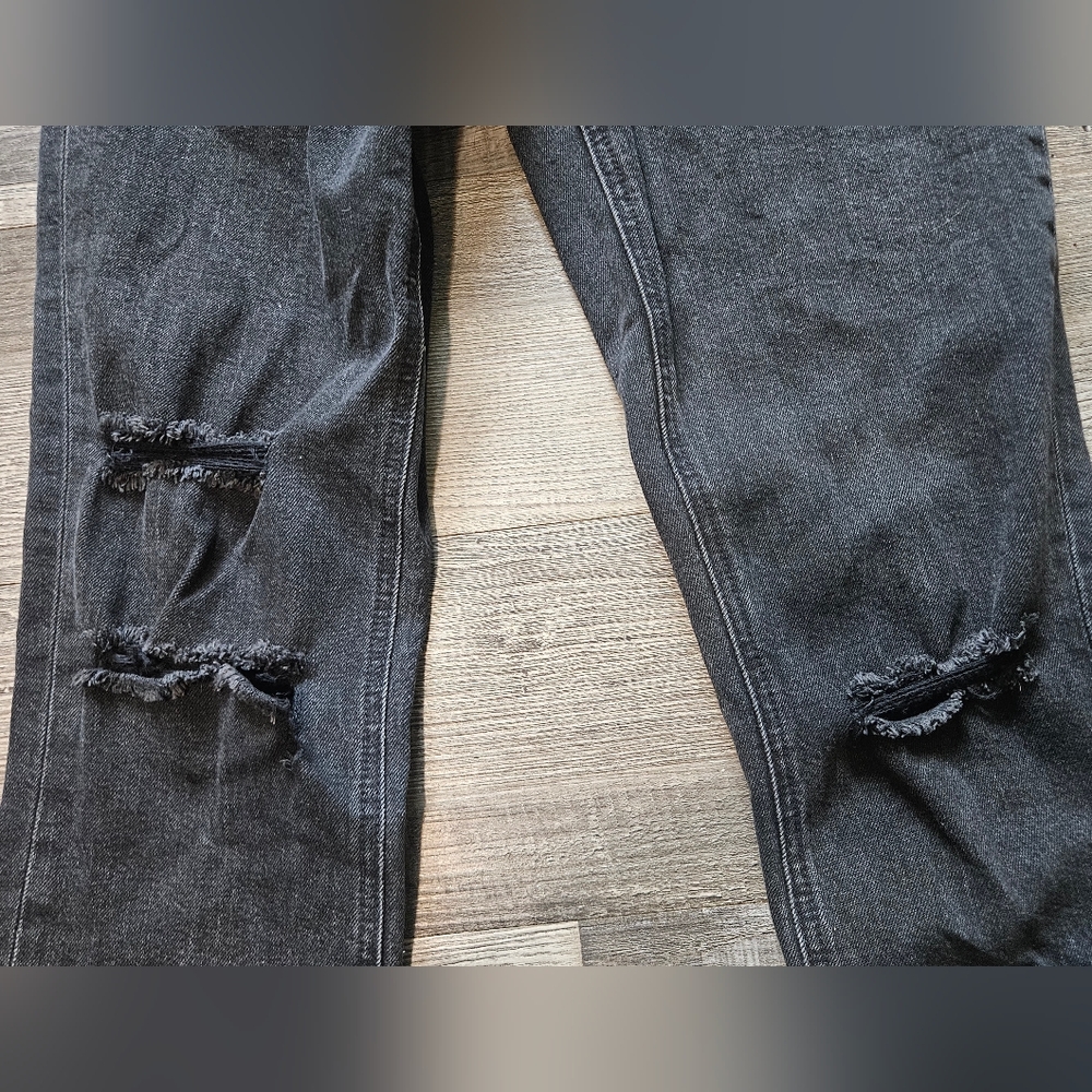 💙🩷Paige Sarah Slim Jeans Size 25   Destructed Distressed Black Wash💙 - Picture 5 of 10